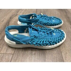 KEEN Uneek Women 10 Blue Cord Sandals 1014967 Gorpcore Techwear Hiking